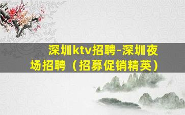 深圳ktv招聘-深圳夜场招聘（招募促销精英）